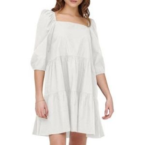 ONLY White Tiered Summer Dress